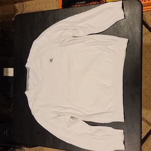 Express v neck sweater white XL